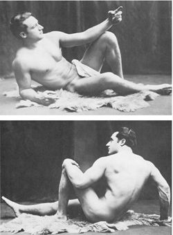 Charles Atlas poses for artist some more